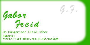 gabor freid business card